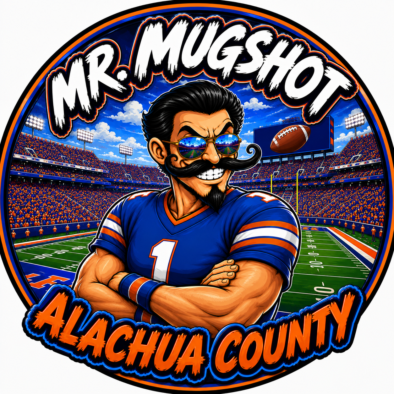 Mr. Mugshots Alachua County branding